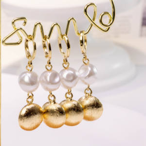 Nouvelles boucles d'oreilles pendantes bohèmes en perles d'eau douce Joolim, alliage de cuivre plaqué argent, boucles d'oreilles pendantes tendance pour mariage - Product Image 1