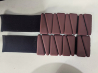Kit Pilates Marron Personnalisable avec Poids Réglables Chevilles et Poignets, Anneau de Résistance pour Fitness et Yoga à Domicile, et Ensemble de Barres Haltères Longues 5mm