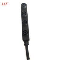 LLT M16 F Splitter Distribuidor Plástico IP67 Cable eléctrico Luz Led Conector impermeable de 3 pines