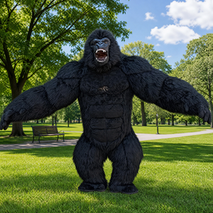Costume de mascotte gonflable personnalisé en peluche Gorille King Kong pour adultes 2M 2.6M 3M Géant Corps Entier pour Fête d'Halloween Carnaval <span class=keywords><strong>Cosplay</strong></span> - Product Image 1