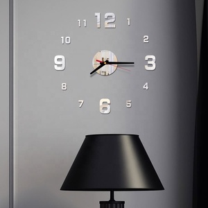 <span class=keywords><strong>Horloge</strong></span> Murale Numérique Moderne DIY de Haute Qualité, Grand Miroir Acrylique 3D, Décoration pour Maison et Bureau - Product Image 4