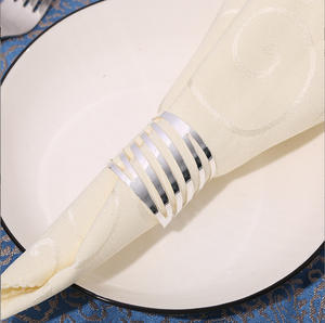 BST Hotel Restaurant Servietten schnalle Großhandel Metall Perle Silber Servietten ringe Luxus Gold für Tisch dekoration - Product Image 5