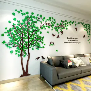 3D selbst klebende Acryl baum Wanda uf kleber Big Tree Home Wand dekoration Aufkleber Wohnzimmer Schlafzimmer dekorative Aufkleber