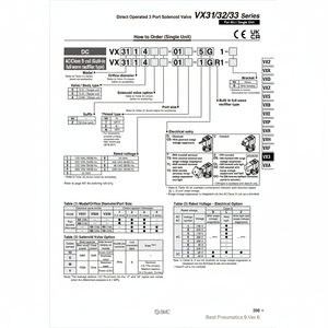 Válvula Solenoide Neumática SMC Válvula de Control de VX3234-02-1GR1-B - Product Image 1