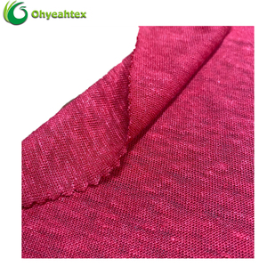 Tissu <span class=keywords><strong>Jersey</strong></span> 100% <span class=keywords><strong>lin</strong></span> <span class=keywords><strong>de</strong></span> couleur unie pour vêtements, nouveau modèle <span class=keywords><strong>de</strong></span> couture, pur bio, séchage rapide, respirant, vente en gros - Product Image 4