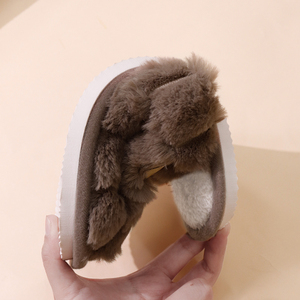 New Design Premium EVA Sole Winter Slippers Artificial Fur Couple Slippers With High Quality Wholesale - Product Image 6