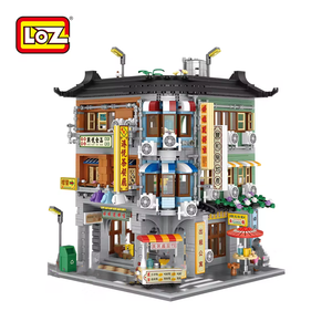 <span class=keywords><strong>LOZ</strong></span> için 2763 adet erken eğitim bulmaca DIY sokak görünümü köşe ticari yapı taşı modeli inşaat oyuncaklar kids 'için - Product Image 1