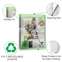 Boîte de Protection d'Affichage en Plastique PET, Pochette pour Cartes de Jeu, CD et Cartouches pour Xbox One Series S/X