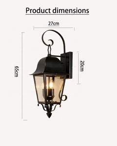 Lampe murale extérieure LED rétro en acier inoxydable, étanche, à intensité variable, pour jardin, cour, extérieur, balcon, escalier - Product Image 4