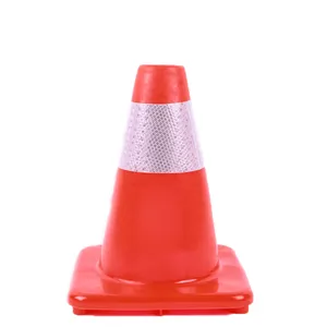 Vermelho anticolisão flexível do cone do tráfego 300MM mini para a segurança da estrada