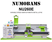 Tour à métaux automatique à filetage Numobams Semi-CNC NU260E-500, fiable, abordable, à couple élevé