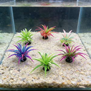 Plantas acuáticas artificiales, pequeñas hierbas, adornos de simulación suave para decoración de acuarios - Product Image 1