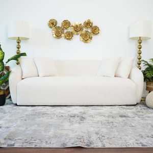 Sofa Boucle gading <span class=keywords><strong>Linden</strong></span> Modern dengan konstruksi kayu Solid dan Sofa desain kontemporer abad untuk ruang tamu - Product Image 1