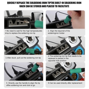 Estación <span class=keywords><strong>de</strong></span> <span class=keywords><strong>Soldadura</strong></span> <span class=keywords><strong>SUGON</strong></span>-A9 Compatible con Punta <span class=keywords><strong>de</strong></span> Soldador Original 210, Mango para <span class=keywords><strong>Soldadura</strong></span> Electrónica sin Plomo - Product Image 5