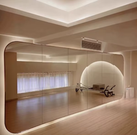 Miroir mural ultra long de grande taille haute définition pour salle de sport, danse, pilates, coiffure, studio de danse, grand miroir LED