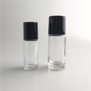 Lujo de alta calidad 30ml 50ml Botellas de vidrio de aceite esencial delicadas transparentes con bolas de rodillo - Product Image 1