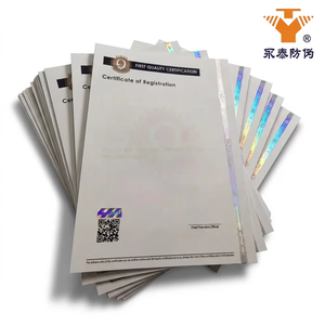 Stampa Personalizzata su Carta Filigranata con Ologramma a Caldo e Goffratura, <span class=keywords><strong>Certificato</strong></span> di Sicurezza con Lamina per Ispezione - Product Image 1