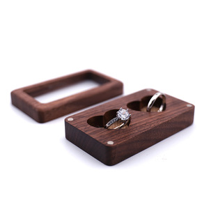 Solid wood window jewelry box jewelry ring pendant jewelry box necklace packaging box