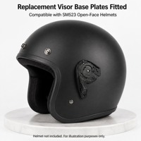 Plaque de base de visière de casque de remplacement, paire gauche-droite, pour casque demi-ouvert SHAFT SM523 avec vis et rondelles