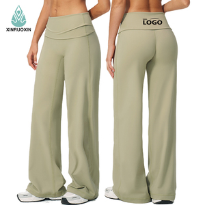 Pantalones de Yoga de Cintura Alta con Logotipo Personalizado, de Secado Rápido, Levanta Glúteos, Ajustados, de Pierna Ancha <span class=keywords><strong>y</strong></span> Acampanados, Leggings Deportivos para Gimnasio <span class=keywords><strong>y</strong></span> Fitness para Mujer - Product Image 1