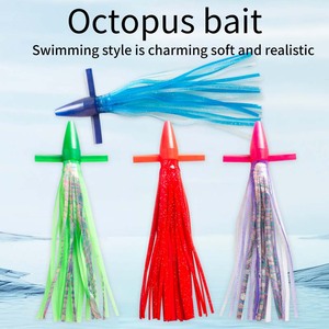 Señuelos de resina con forma de pulpo de 7-9 pulgadas para pesca en agua dulce y salada, señuelos de arrastre de profundidad media, señuelos de pesca biónicos para peces de agua dulce. - Product Image 2
