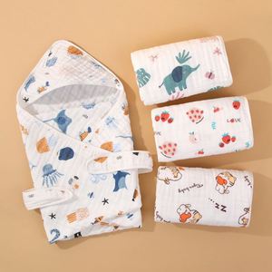 Couverture à capuche absorbante écologique pour bébé, serviette de bain à capuche pour enfants - Product Image 2