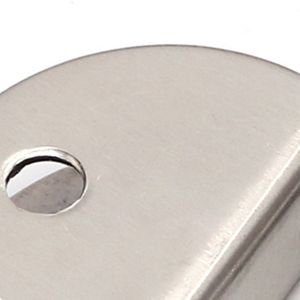 Aluminum Alloy Semi Circular Glass <b>Clip</b> Brushed Finish Bathroom Support U Shape Cabinet Door Fixing Hardware - Product Image 1
