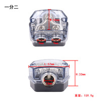 Bloc de distribution d'alimentation pour amplificateur audio de voiture, 2 ports 0-Gauge, 4 ports 4-Gauge, en alliage, portable, durable, avec bornes à sertir pour mise à la terre