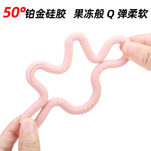Juguete para la dentición de coral con forma de estrella, mordedor de silicona para bebés de 3 meses en adelante, juguete suave y relajante para bebés - Product Image 4
