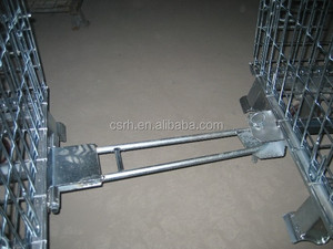 مستودع * من من المعدن المجلفن * + المناولة ، أقفاص شبكية من أسلاك الفولاذ قابلة للطي في مستودع صناعي معدني مجلفن - Product Image 3