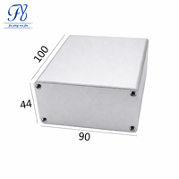Boîtier de commande en aluminium extrudé 100*90*44mm avec panneau frontal encastré IP54, couleur personnalisée, boîtier d'instrument électronique OEM