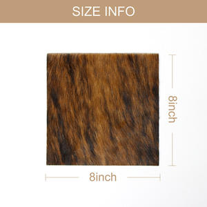 15 Real Couro Offcuts Couro Tecido Recados para Artesanato de Aprox 8 "x 8" Hair on Hide - Product Image 3