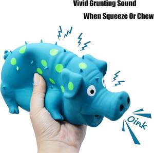 Hızlı teslimat büyük boy domuz gıcırtılı köpek oyuncak dayanıklı lateks nokta küçük orta büyük köpekler için Oink <span class=keywords><strong>Grunting</strong></span> domuz oyuncaklar - Product Image 4