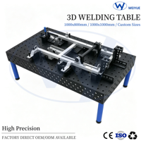 Table de soudage 3D à mesure rapide 1000*800*200mm |   Plaque de fixation en acier avec échelle graduée pour révision de précision