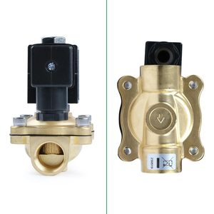 États-Unis Vanne solénoïde en laiton massif 1/2 pouce 110V AC normalement fermée pour eau, air, diesel - Product Image 5