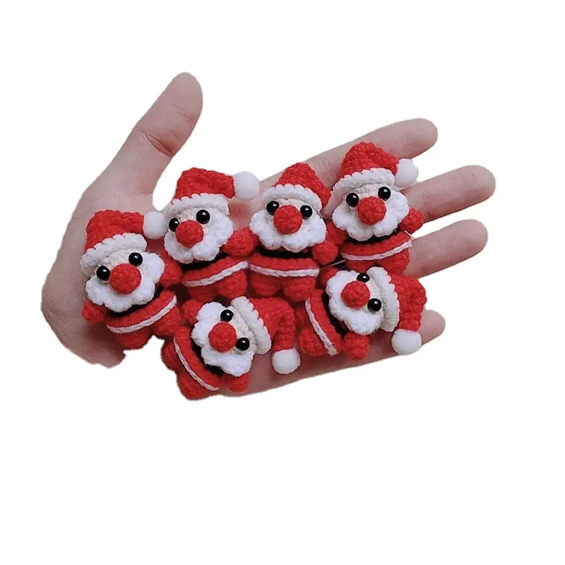 Boneka Crochet Santa Claus Amigurumi Rajutan Natal Anak-anak Boneka Mainan Buatan Tangan Crochet Hook Hadiah Natal