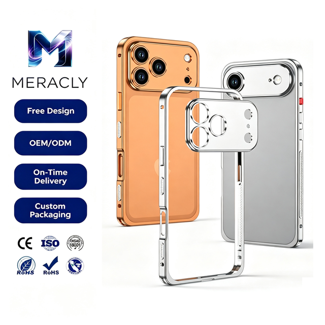 High Quality Metal Camera Lens Frame Bumper Mobile Phone case for iPhone 17 Pro Max 16 15 14 Aluminum Ultrathin Back Cover