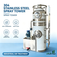 Tour de lavage humide en acier inoxydable 304, tour de purification des gaz industriels pour le traitement des gaz d'échappement des COV