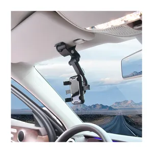 Mobile phone holder car rear view mirror travel recorder navigation adjustable car phone holder