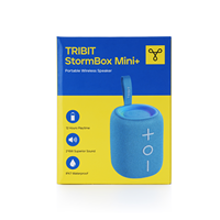 Enceinte audio de voyage Tribit Stormbox Mini Plus avec lampe LED intégrée, 12h d'autonomie, structure anti-chute pour utilisation en extérieur