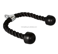 Corde de traction réglable en nylon/PVC robuste pour triceps, 70 cm, confortable, pour entraînement de musculation à domicile et usage commercial