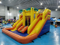 Mejor Precio en Alquiler de Juegos Inflables para Fiestas Infantiles y de Adultos, Accesorios para Parques Comerciales al Aire Libre, Combo de Casa Inflable con Tobogán