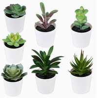 Mini plante succulente artificielle en pot, fleur en PVC givré, style pierre précieuse, bonsaï écologique et durable pour mariage, Noël, Nouvel An