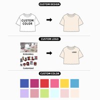 Camisetas de Verano para Niñas, Transpirables, con Bordes Ondulados, Costuras Suaves, Personalizadas, de Fabricante Directo