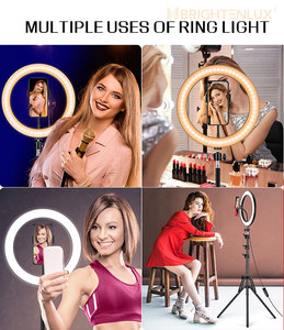 Rotación 360 10 pulgadas 10 pulgadas Ringlight Professionnel Led Ring Light Avec Tripied - Product Image 5