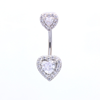 Xinfocus Offre Spéciale argent 316L acier chirurgical Piercing bijoux coeur papillon clé forme nombril nombril anneaux bijoux