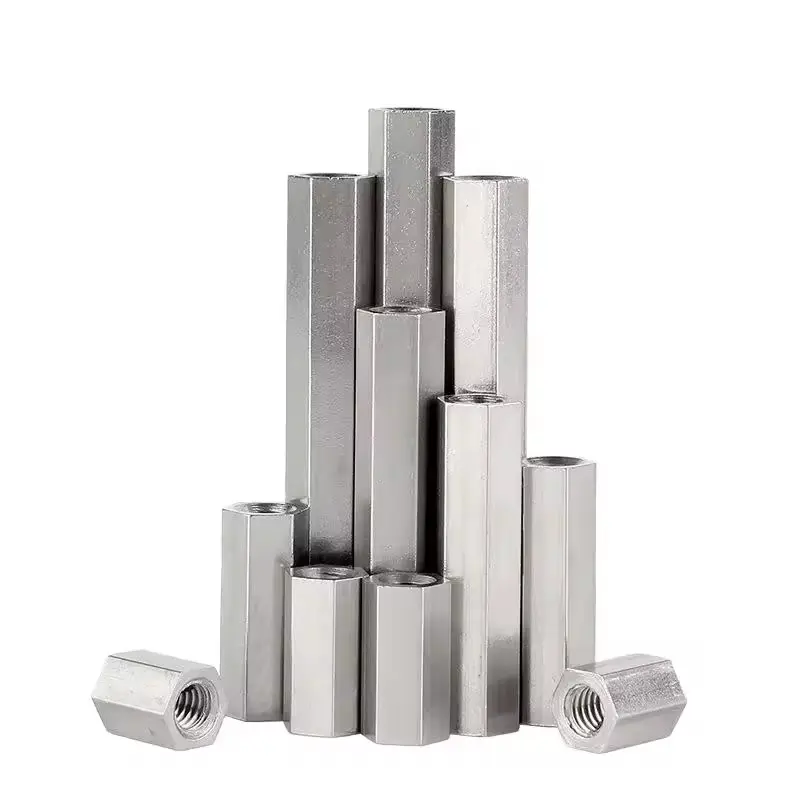 Factory Wholesale Custom Female Threaded Aluminum Hex Standoff Stainless Steel Standoff Pillar Rod Spacer Coupling Nut