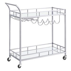 Étagère de rangement pour cuisine Nouveau plateau en verre trempé Mobilier industriel en métal <span class=keywords><strong>Chariot</strong></span> de bar de rangement <span class=keywords><strong>Chariot</strong></span> de cuisine en acier - Product Image 6