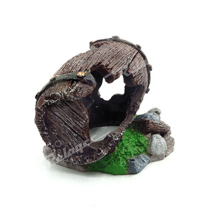 <span class=keywords><strong>D</strong></span>écorations <span class=keywords><strong>d</strong></span>'aquarium en baril cassé en résine pour aquarium, ornement <span class=keywords><strong>d</strong></span>'aquarium, grottes aquatiques, cabane à cacher - Product Image 4