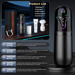 Copa de Masturbación Masculina Telescópica de 7 Frecuencias, 5 Frecuencias de Succión, Control por APP, Diseño Interior 3D, Copa de Avión con Calefacción, Juguete Sexual - Product Image 5